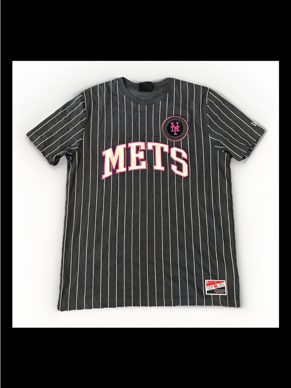 New York Mets City Connect Striped Shirt Patch Large New Era